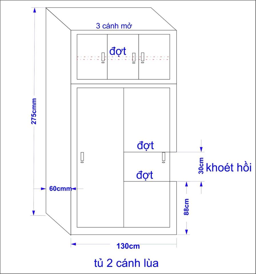 Tủ đặt theo bản vẽ rộng 1,3m cao 2m sâu 60cm-duoc-ban-tai-GOLDSUN - TỦ THÉP, GIƯỜNG THÉP, BÀN HỌC THÉP VÂN GỖ