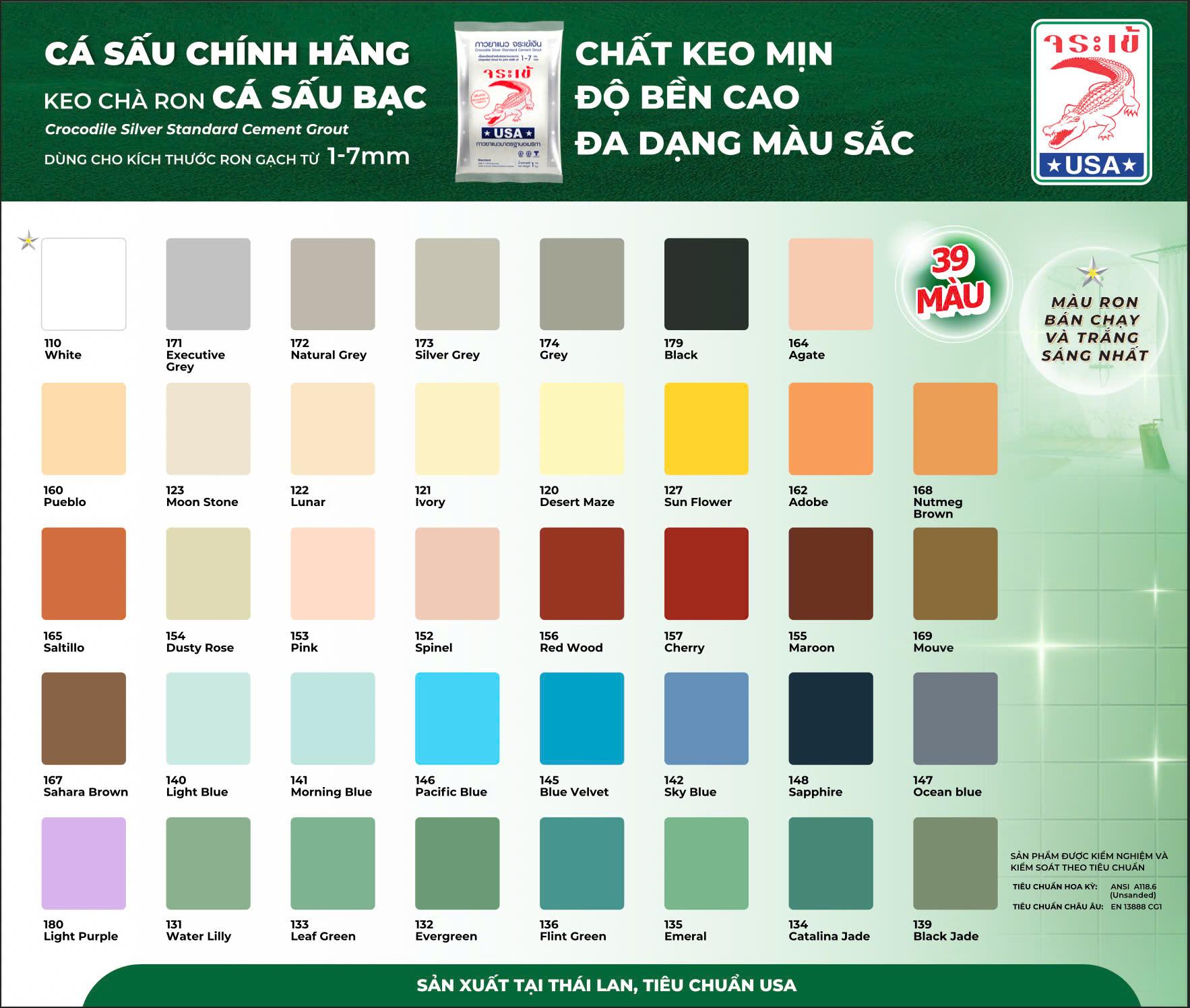 Keo chà ron cá sấu Silver (39 màu)-duoc-ban-tai-CTY TNHH VLXD PHƯỚC TÂN PHÁT
