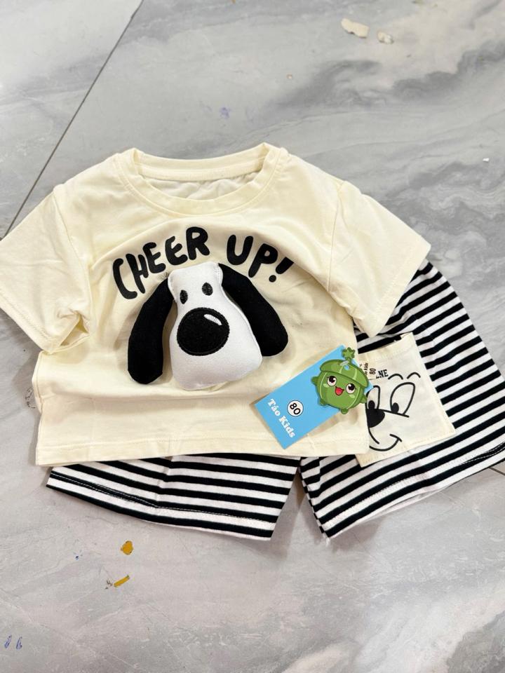 Bộ cún nổi quần sọc đen Táo Kids-duoc-ban-tai-Quỳnh Shop Kids