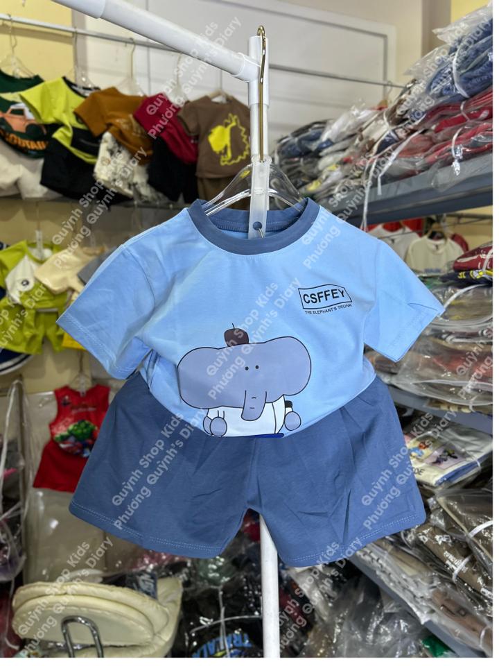 Bộ voi xanh Táo Kids-duoc-ban-tai-Quỳnh Shop Kids