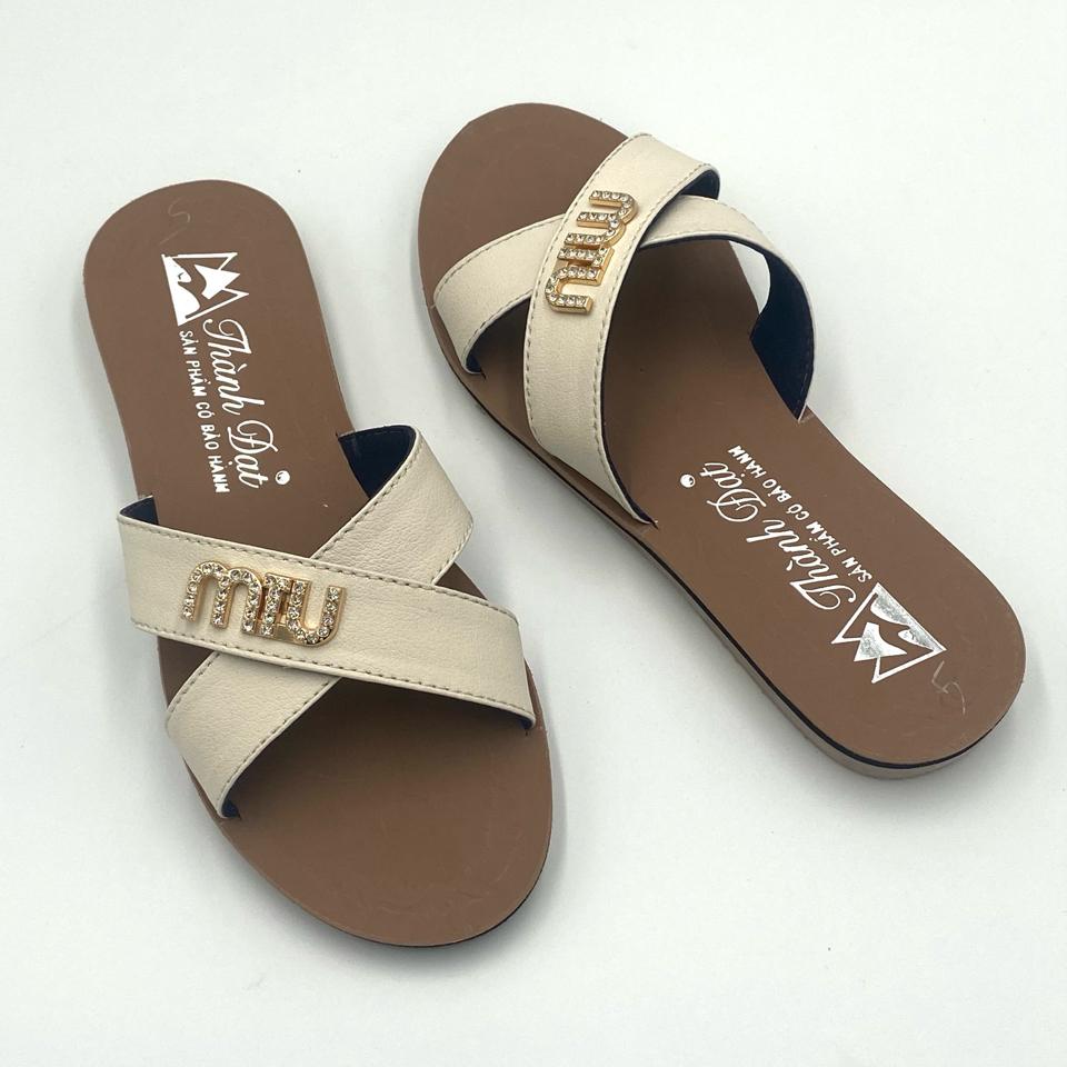 Dép nữ 2 dây chéo MiuMiu-duoc-ban-tai-Hiệu Giày Thành Đạt