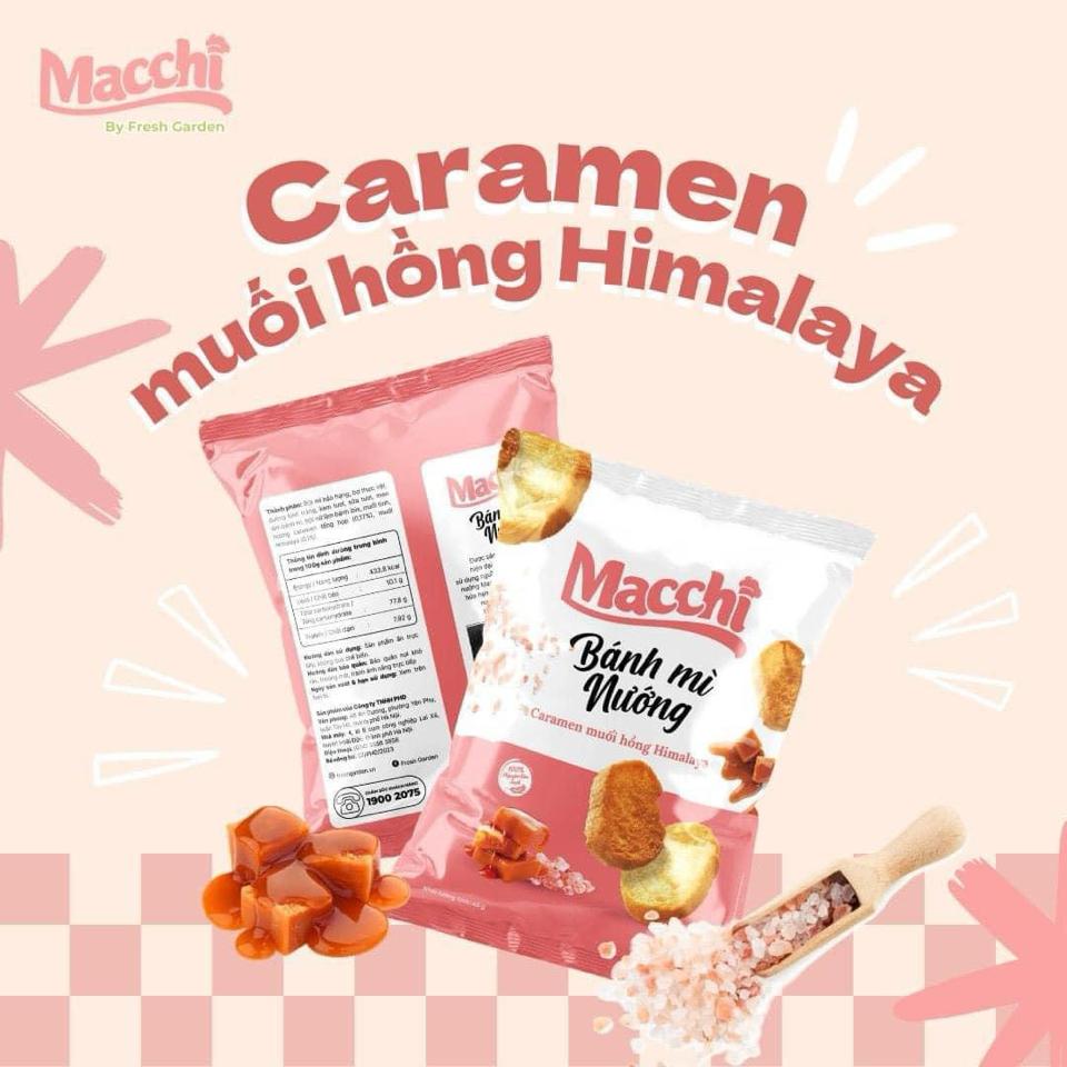 Bánh mì nướng Macchi ( Caramel muối hồng Himalaya )-duoc-ban-tai-Tiệm Nhà Bốp Ben