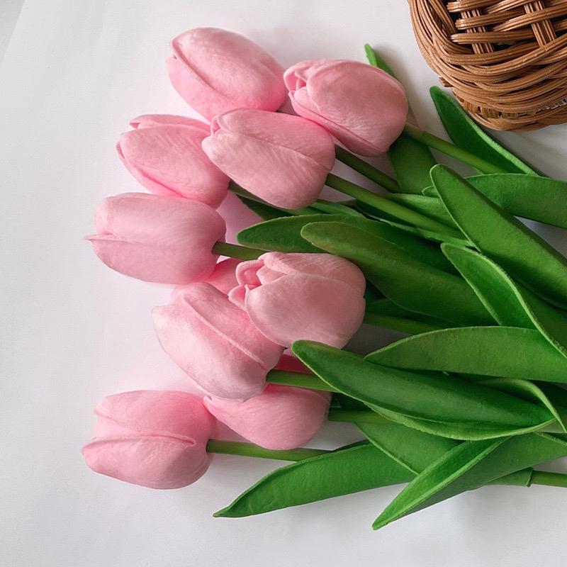 Hoa tulip có cành và lá-duoc-ban-tai-PITY SHOP