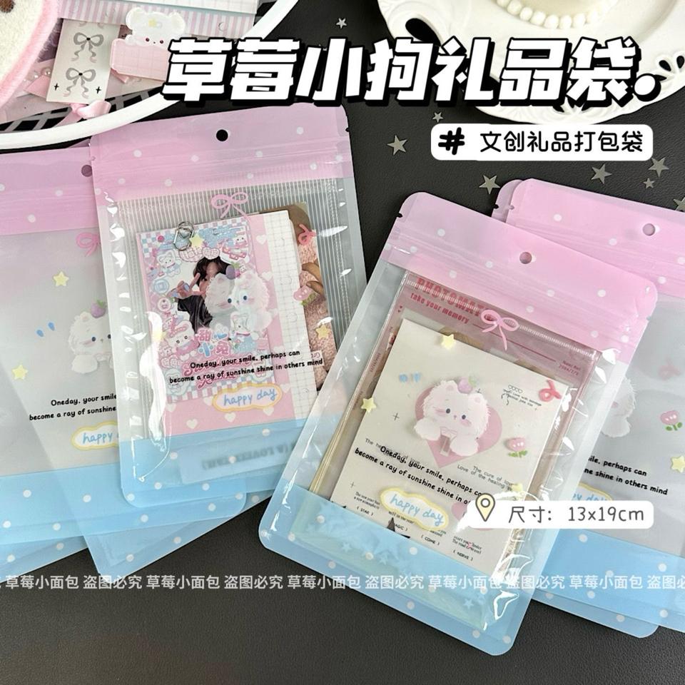 Túi Zip Cún Nơ Hồng Xanh-duoc-ban-tai-Tôm Heo Xứ Quán