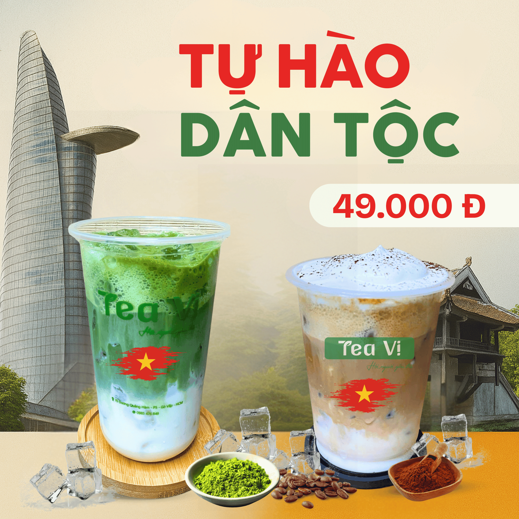 Tự Hào Dân Tộc (Matcha Latte + Cà Phê Múi)-duoc-ban-tai-Tea Vị