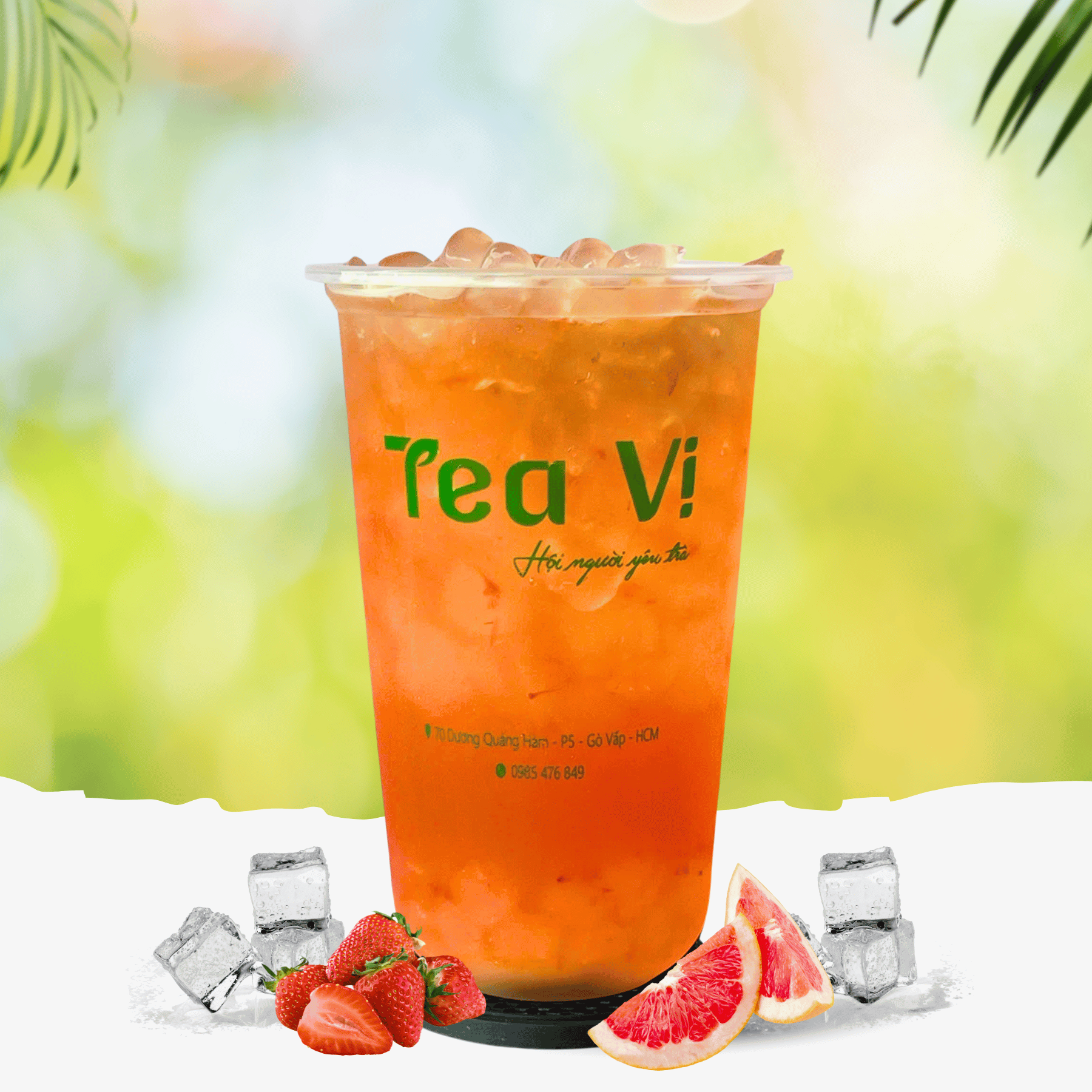 Trà Dâu Tây Bưởi Hồng-duoc-ban-tai-Tea Vị