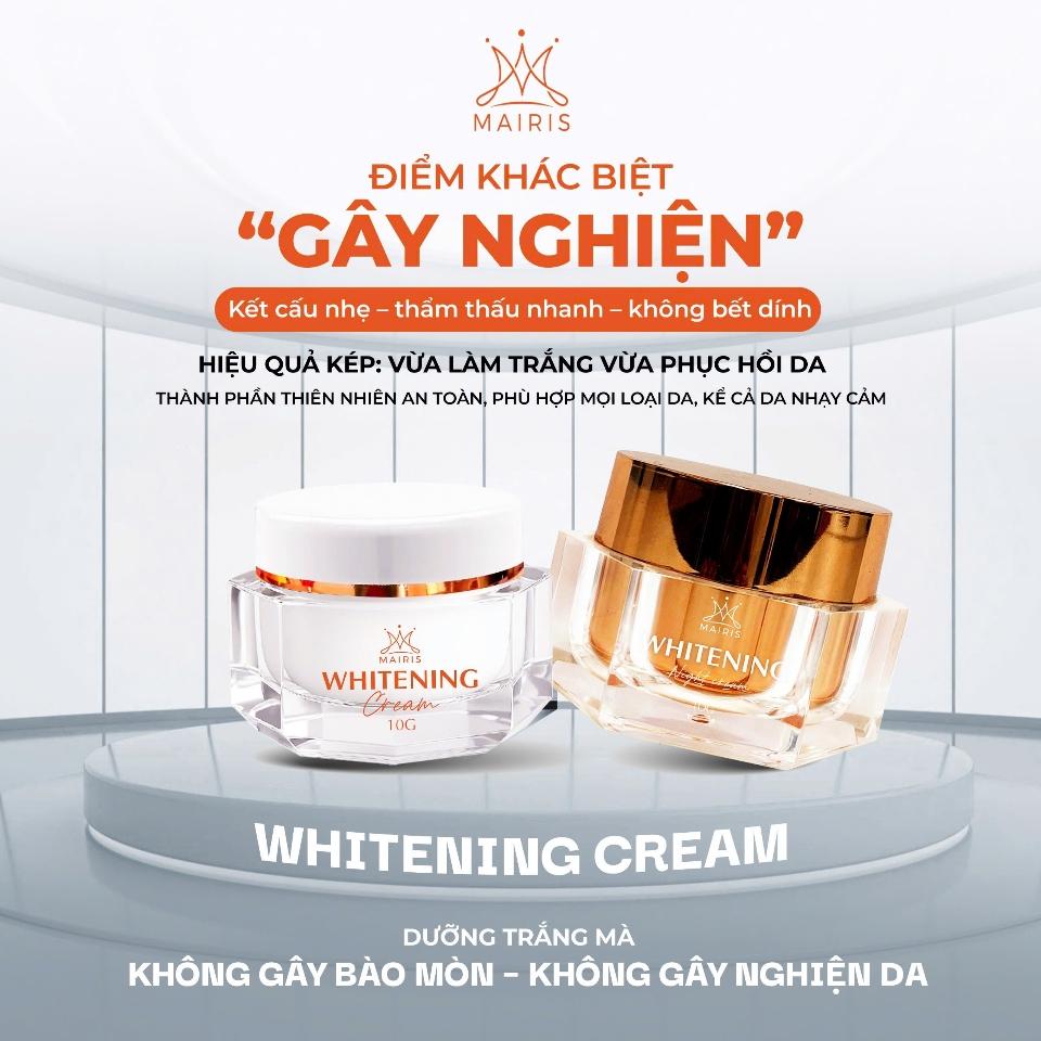 (Freeship)COMBO KEM NGÀY VÀ ĐÊM MAIRIS 30G .tặng sửa rửa mặt pro-vi 120gr + son môi-duoc-ban-tai-TEC