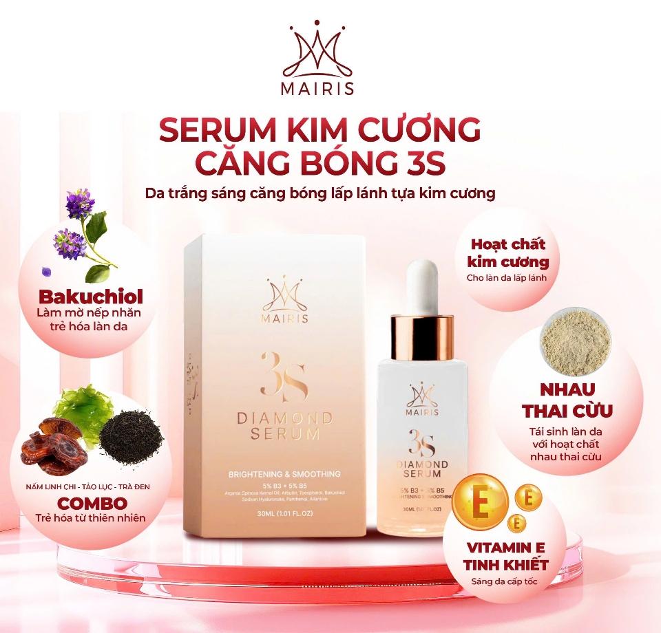 (Freeship)SERUM KIM CUONG 3S MAIRIS 30ml ,tặng hộp mặt nạ trùng thảo 5 miếng giá 299k-duoc-ban-tai-TEC