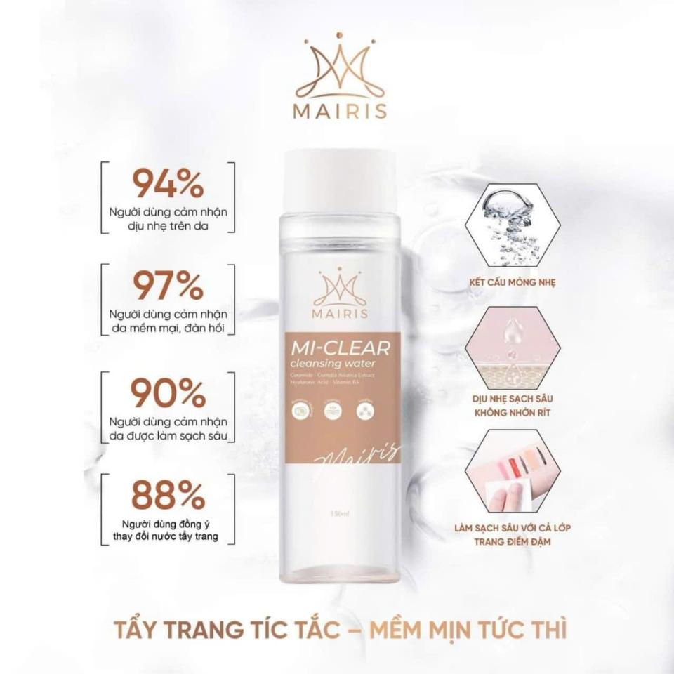(Freeship)TẨY TRANG MI-CLEAR MAIRIS tặng hộp bông tẩy trang-duoc-ban-tai-TEC