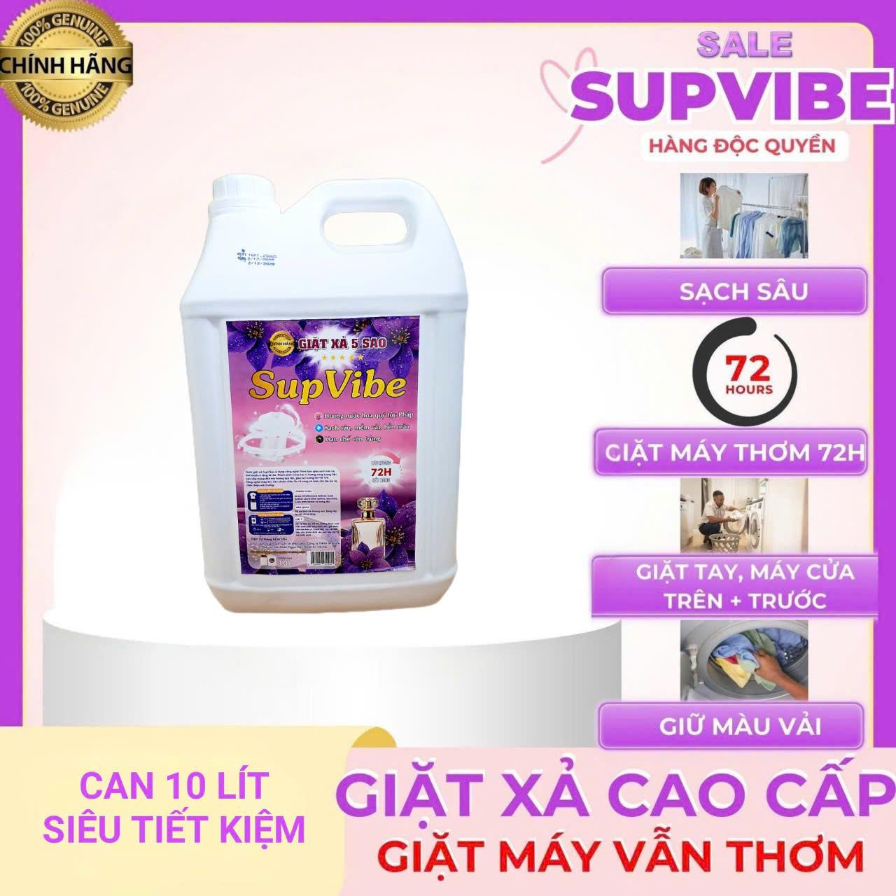 NƯỚC GIẶT XẢ CAO CẤP 2IN1  SUPVIBE  CAN 10 LÍT -duoc-ban-tai-TEC
