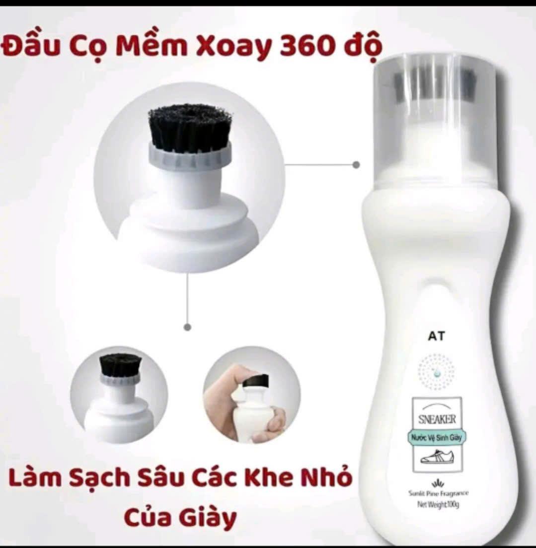 COMBO Giặt giày khô AT SNEAKER + chai dưỡng bóng dùng cho da (mua combo tặng 1)-duoc-ban-tai-TEC
