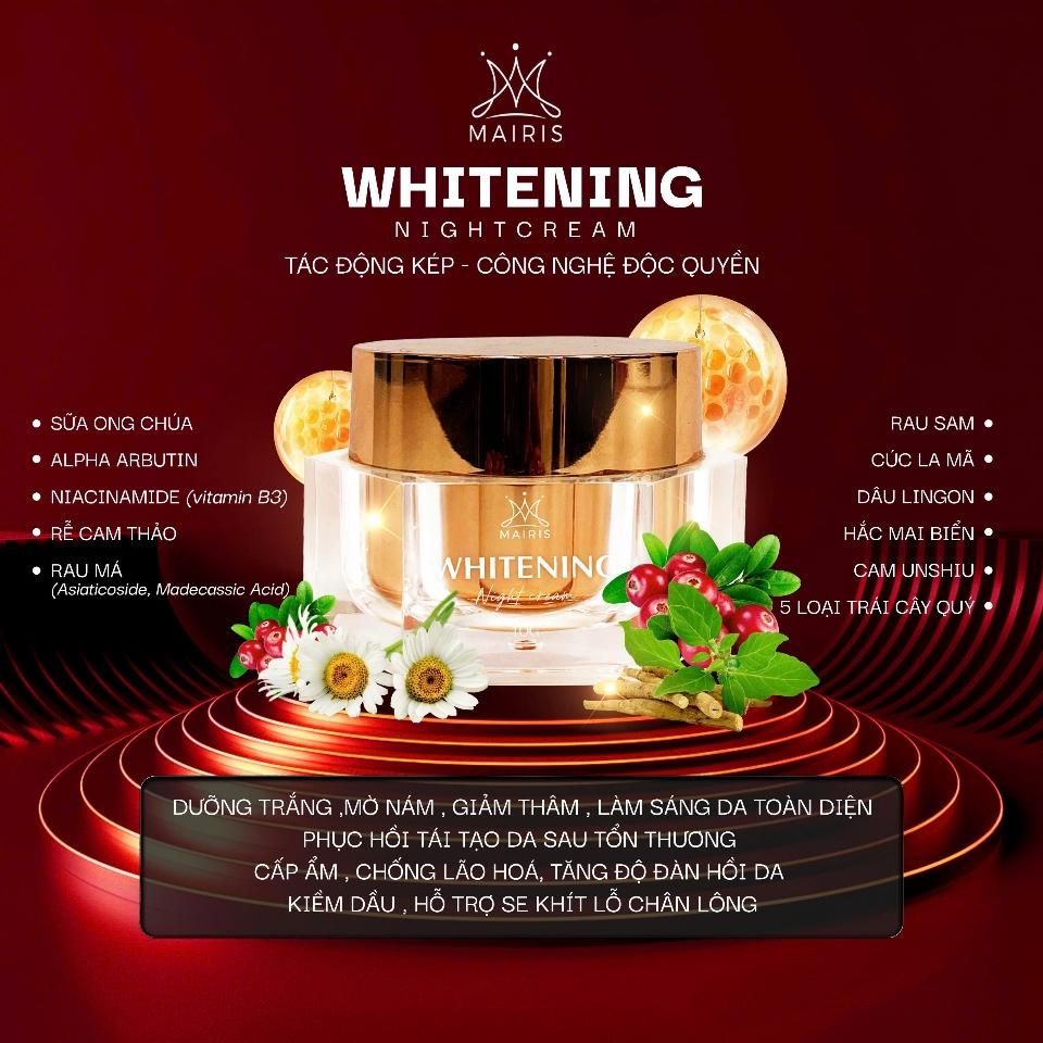 (Freeship) KEM ĐÊM WHITENING NIGHT CREAM 10G MAIRIS-duoc-ban-tai-TEC