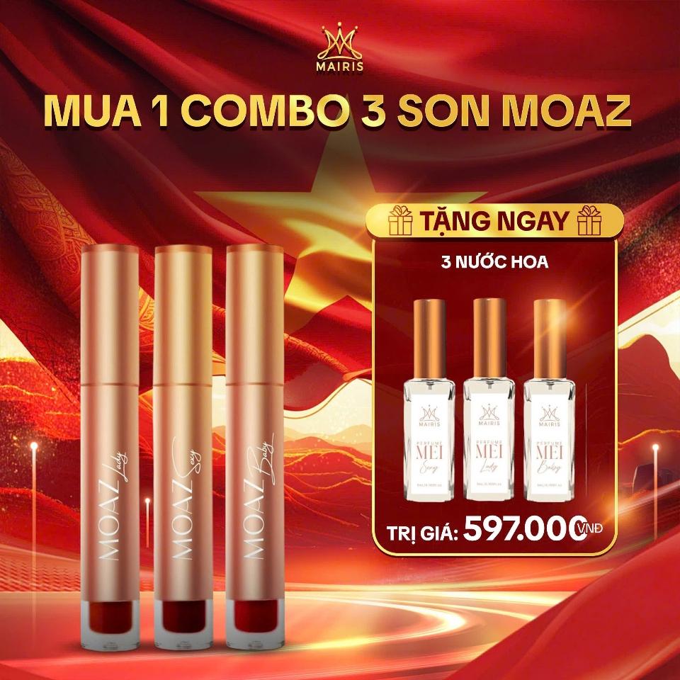 SON MÔI MOAZ (BABY,LADY,SEXY) MAIRIS tặng nước hoa 5ml  (freeship)-duoc-ban-tai-TEC