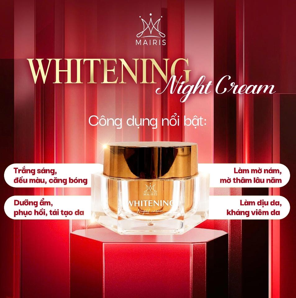 (Freeship) KEM ĐÊM WHITENING NIGHT CREAM 10G MAIRIS-duoc-ban-tai-TEC