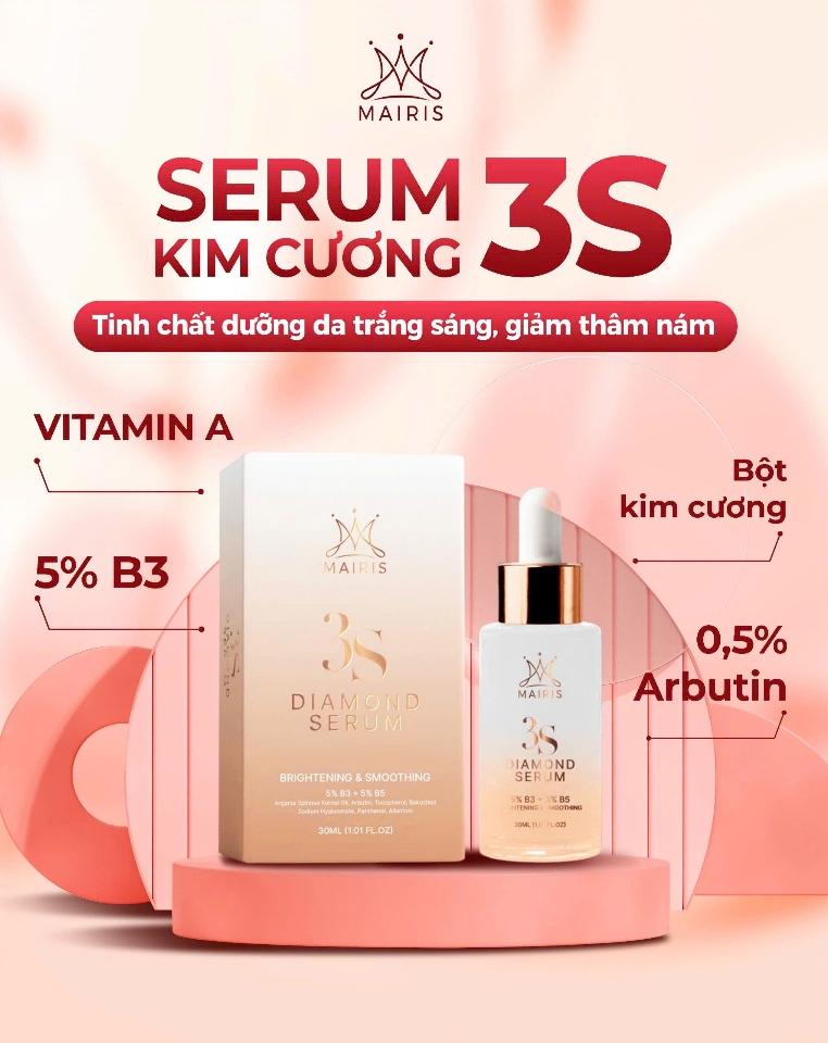 (Freeship)SERUM KIM CUONG 3S MAIRIS 30ml ,tặng hộp mặt nạ trùng thảo 5 miếng giá 299k-duoc-ban-tai-TEC