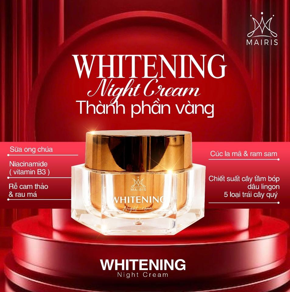 (Freeship) KEM ĐÊM WHITENING NIGHT CREAM 10G MAIRIS-duoc-ban-tai-TEC