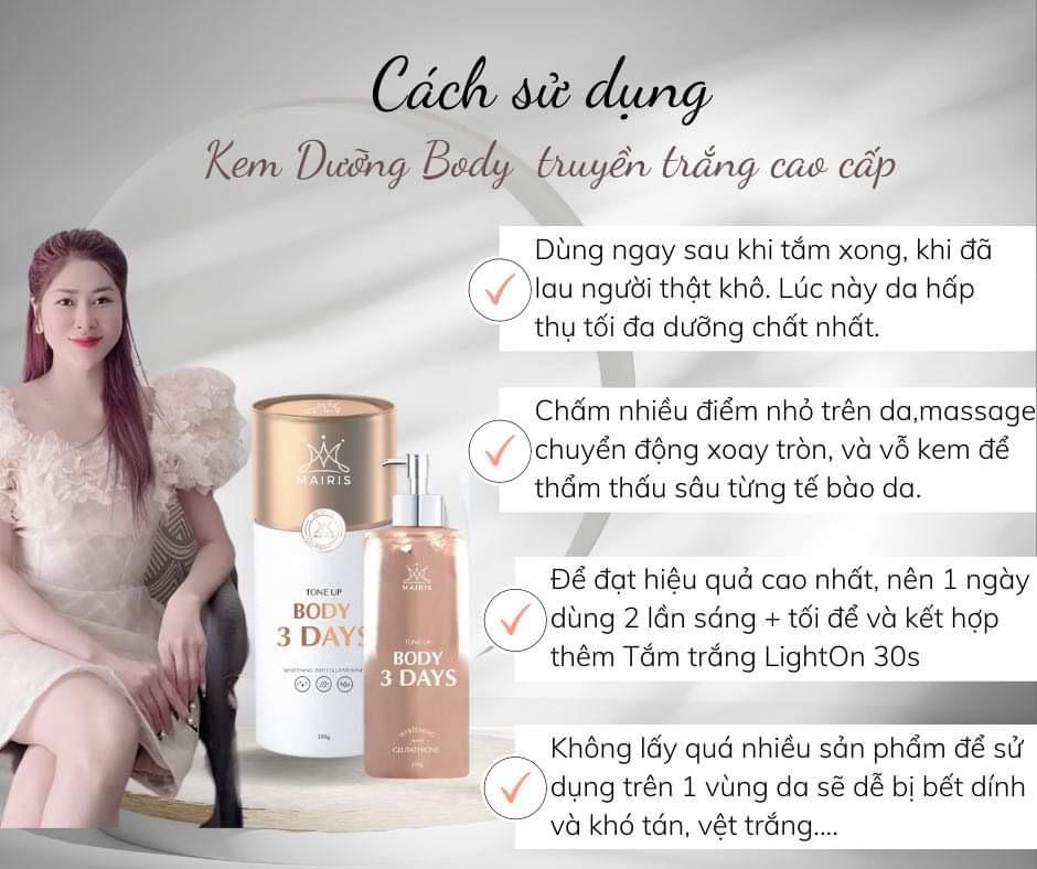 (Freeship)DƯỠNG BODY 3DAYS 300G MAIRIS-duoc-ban-tai-TEC
