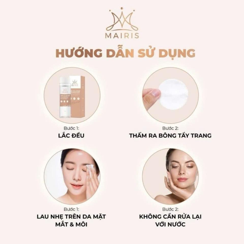 (Freeship)TẨY TRANG MI-CLEAR MAIRIS tặng hộp bông tẩy trang-duoc-ban-tai-TEC