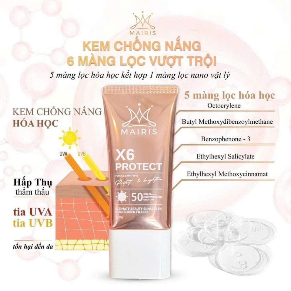 (Freeship)CHỐNG NẮNG X6 PROTECT 50SPF/PA+++ -duoc-ban-tai-TEC