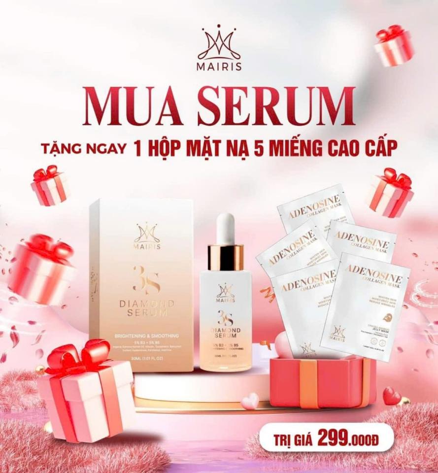 (Freeship)SERUM KIM CUONG 3S MAIRIS 30ml ,tặng hộp mặt nạ trùng thảo 5 miếng giá 299k-duoc-ban-tai-TEC