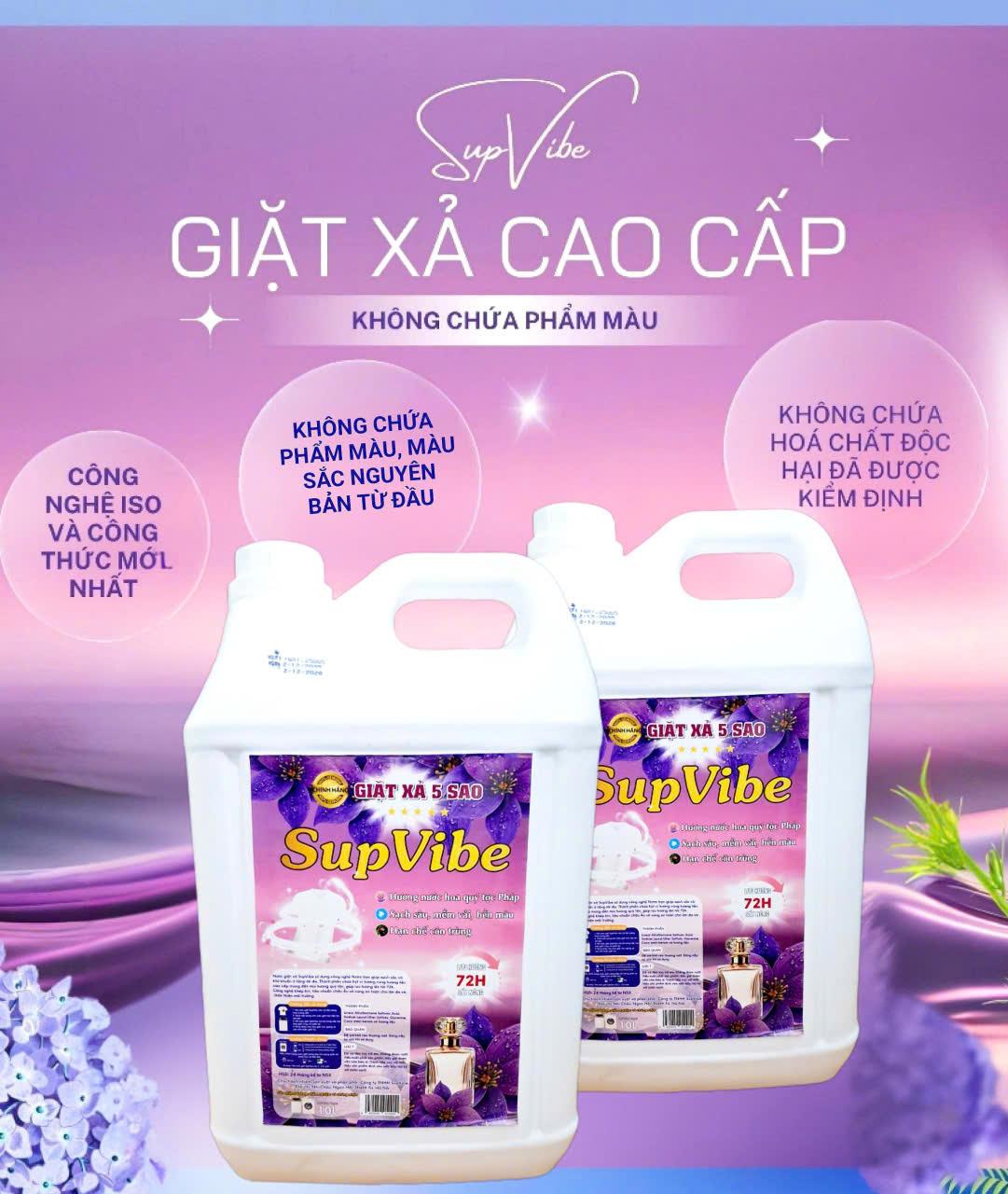 NƯỚC GIẶT XẢ CAO CẤP 2IN1  SUPVIBE  CAN 10 LÍT -duoc-ban-tai-TEC