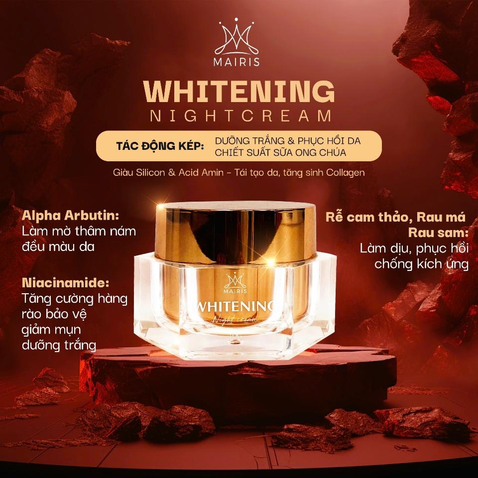 (Freeship) KEM ĐÊM WHITENING NIGHT CREAM 10G MAIRIS-duoc-ban-tai-TEC