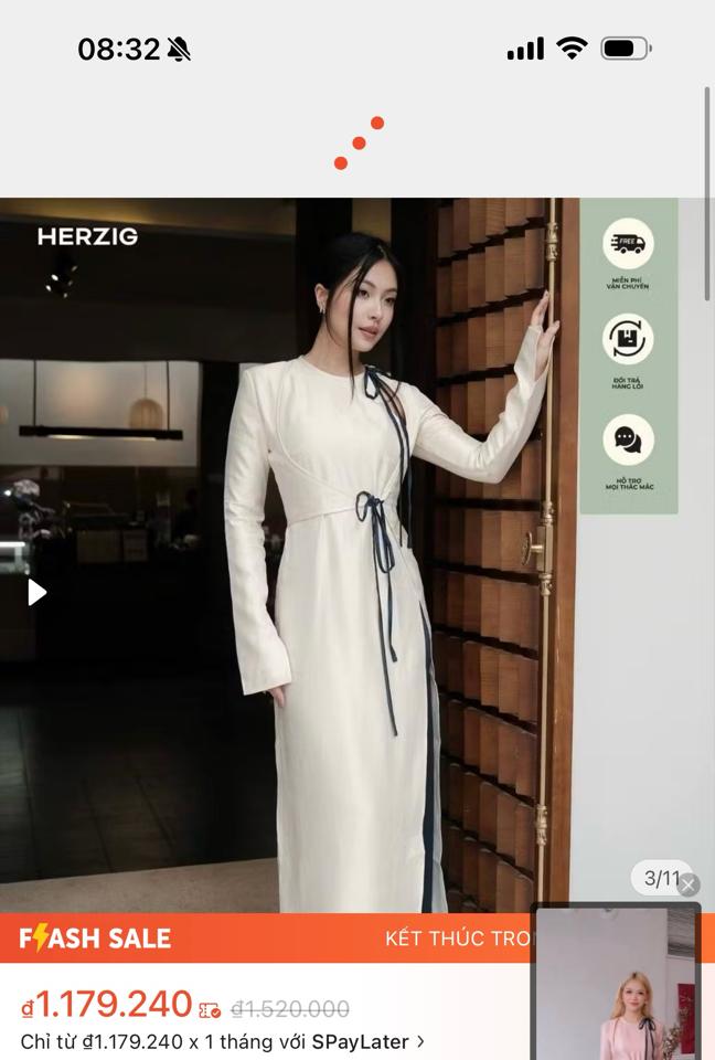 Áo dài herzig buộc-duoc-ban-tai-JANADE - CHO THUÊ ĐẦM