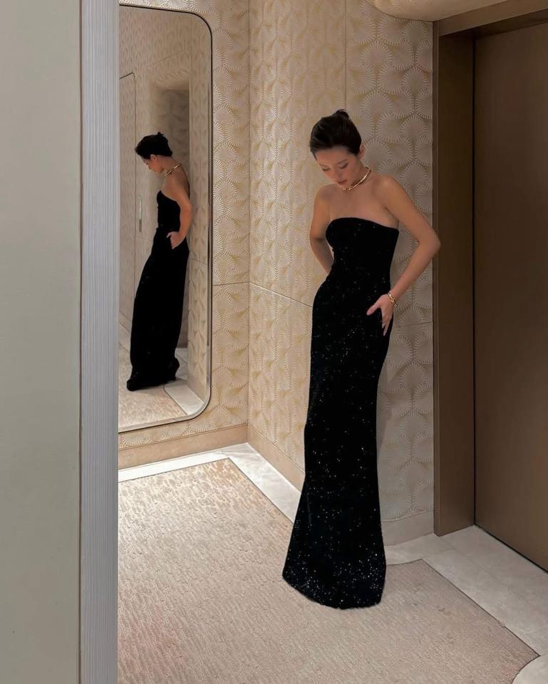 Đầm ống tweed đen Huong Boutique-duoc-ban-tai-JANADE - CHO THUÊ ĐẦM