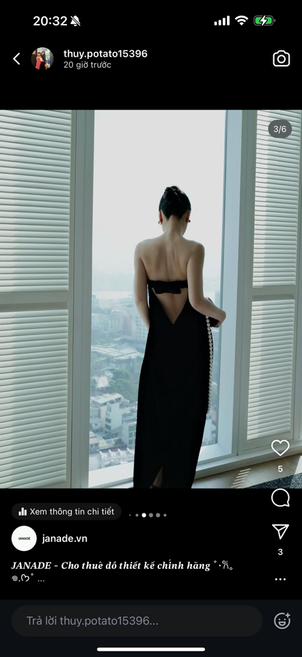 Đầm PHAM nơ đen quây-duoc-ban-tai-JANADE - CHO THUÊ ĐẦM