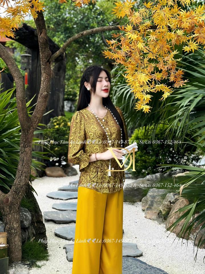 Gấm Tơ tằm tiểu thư Mới✔️-duoc-ban-tai-Tiệm M&Y- Tâm An Lành- Pháp phục thiết kế, may đo riêng