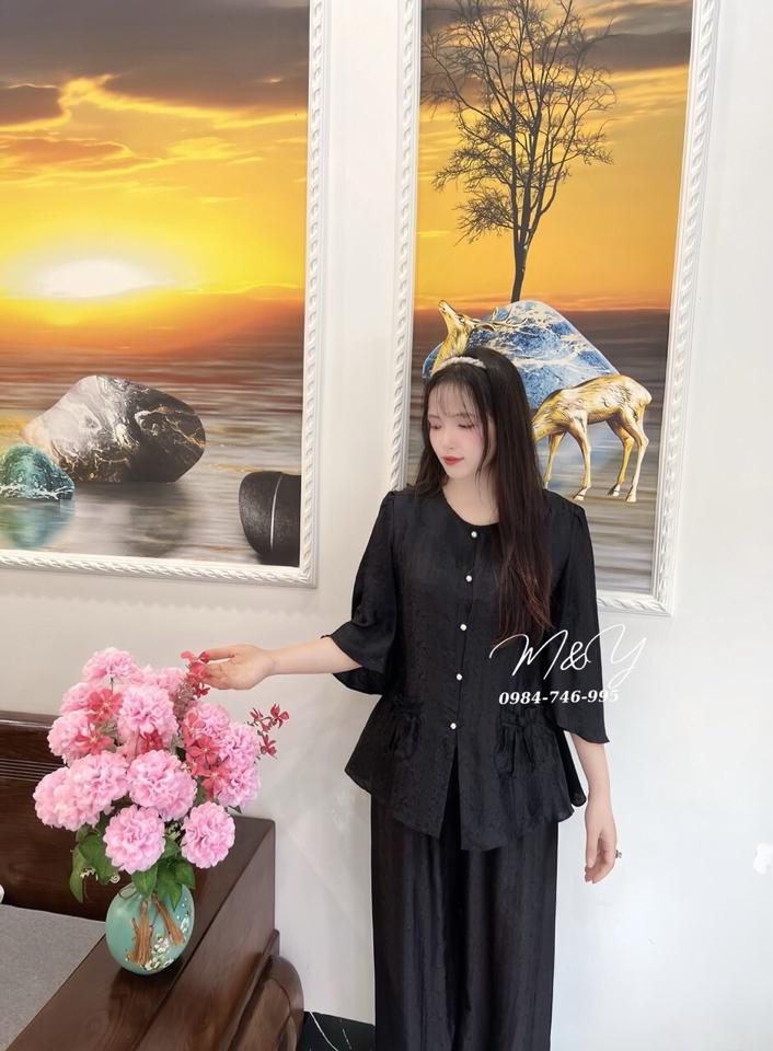 Hàng thiết kế độc quyền Tơ tằm nguyên set tiểu thư tay lỡ cao cấp-duoc-ban-tai-Tiệm M&Y- Tâm An Lành- Pháp phục thiết kế, may đo riêng