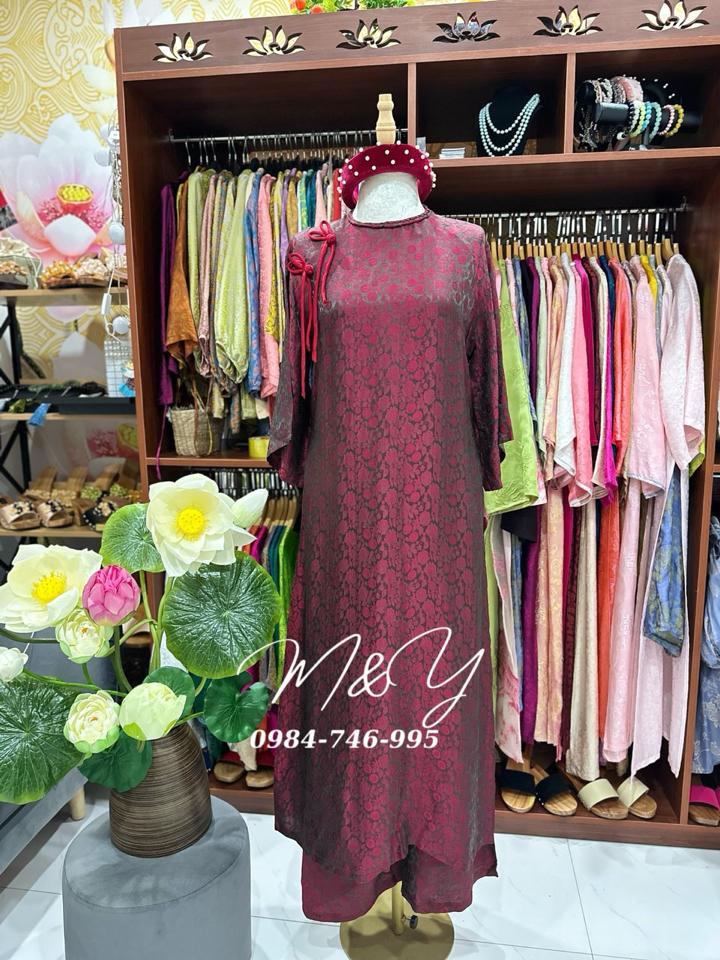 Áo dài cổ tết ✔️-duoc-ban-tai-Tiệm M&Y- Tâm An Lành- Pháp phục thiết kế, may đo riêng