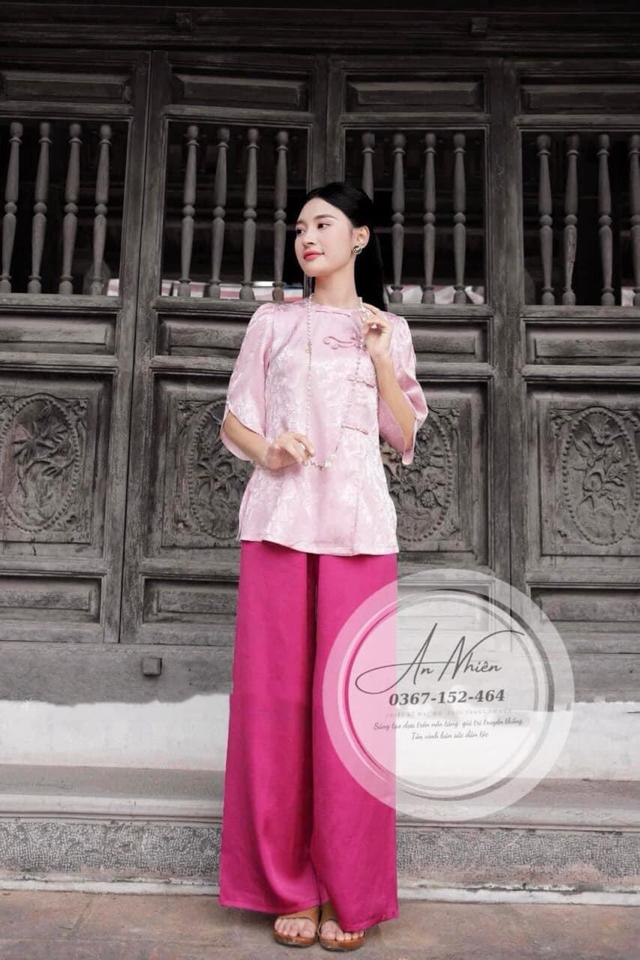 Gấm Bà ba khuy chéo mới✔️-duoc-ban-tai-Tiệm M&Y- Tâm An Lành- Pháp phục thiết kế, may đo riêng