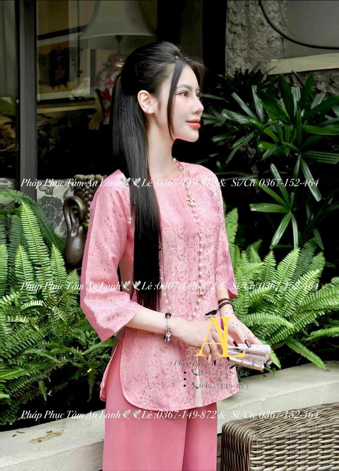 Tơ tằm khuê ngọc Hồng✔️-duoc-ban-tai-Tiệm M&Y- Tâm An Lành- Pháp phục thiết kế, may đo riêng