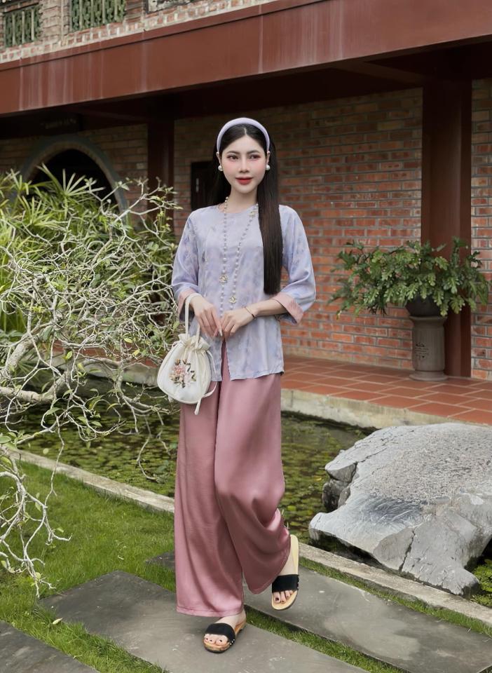 Tơ tằm Vạt hò hoa cúc -duoc-ban-tai-Tiệm M&Y- Tâm An Lành- Pháp phục thiết kế, may đo riêng