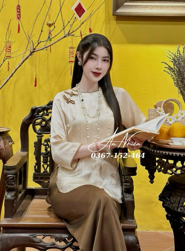 Tơ Tằm hoa xoáy ✔️-duoc-ban-tai-Tiệm M&Y- Tâm An Lành- Pháp phục thiết kế, may đo riêng