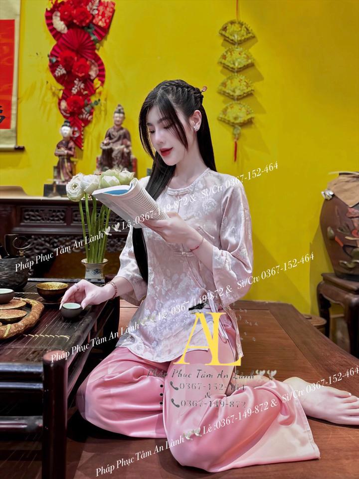 Tô châu cúc chéo✔️-duoc-ban-tai-Tiệm M&Y- Tâm An Lành- Pháp phục thiết kế, may đo riêng