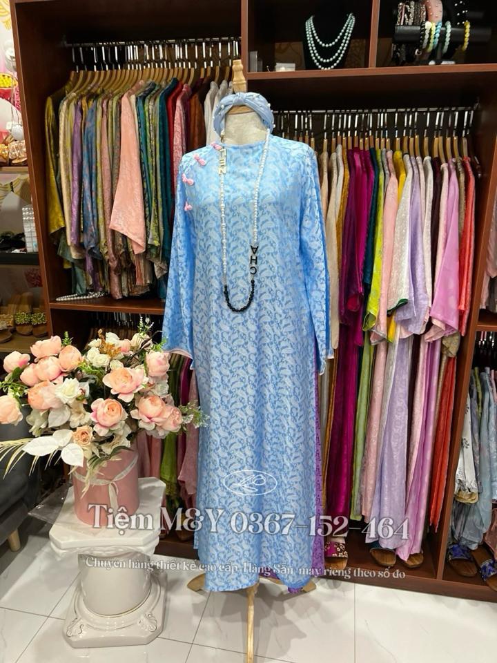 ✔️Áo dài khuy cài chéo-duoc-ban-tai-Tiệm M&Y- Tâm An Lành- Pháp phục thiết kế, may đo riêng