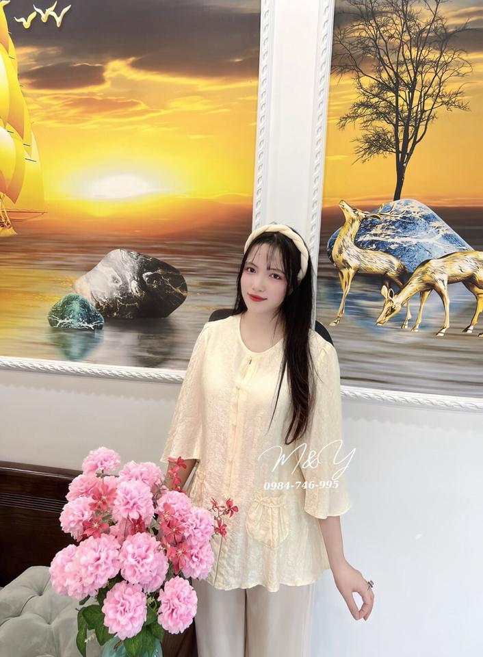 Hàng thiết kế độc quyền Tơ tằm nguyên set tiểu thư tay lỡ cao cấp-duoc-ban-tai-Tiệm M&Y- Tâm An Lành- Pháp phục thiết kế, may đo riêng