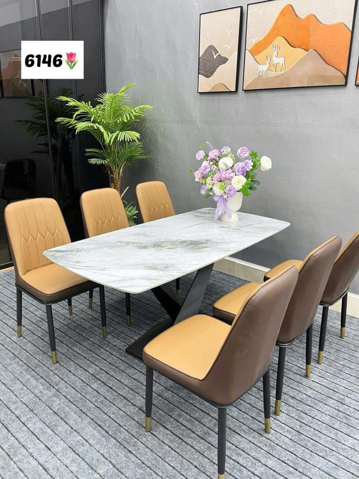 Bàn ăn nhập khẩu chân X 6 ghế monet không tay cam-duoc-ban-tai-Nội thất Tuấn My