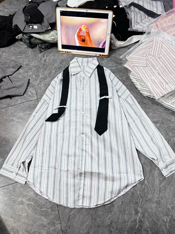 Somi kẻ kèm cavat-duoc-ban-tai-ANN Unisex