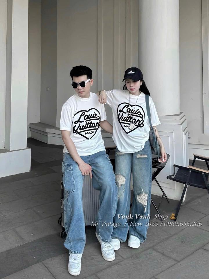 Áo tim lv thêu xù-duoc-ban-tai-ANN Unisex