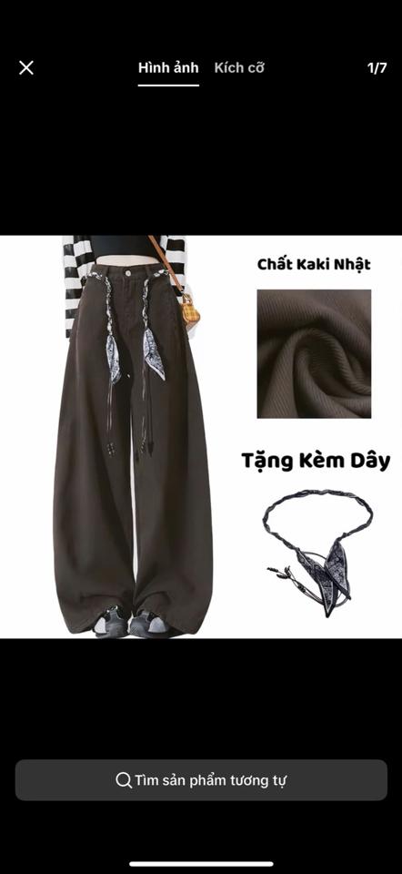 Quần kaki suông kèm đai vải -duoc-ban-tai-ANN BASIC
