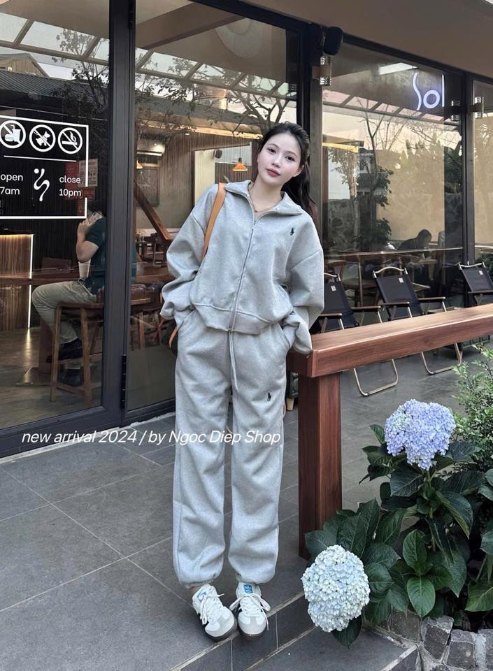 Set nỉ zip thêu ngựa-duoc-ban-tai-ANN Unisex