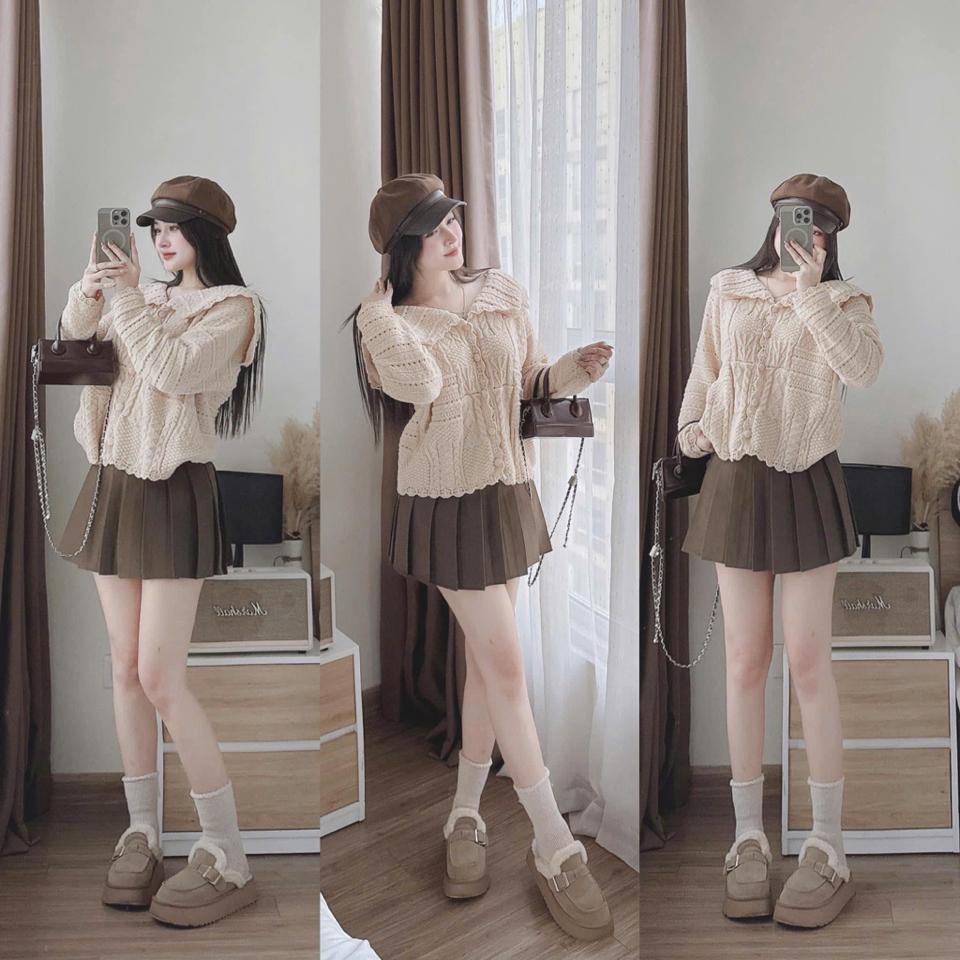 Áo khoác cdg len cổ bèo-duoc-ban-tai-ANN Unisex