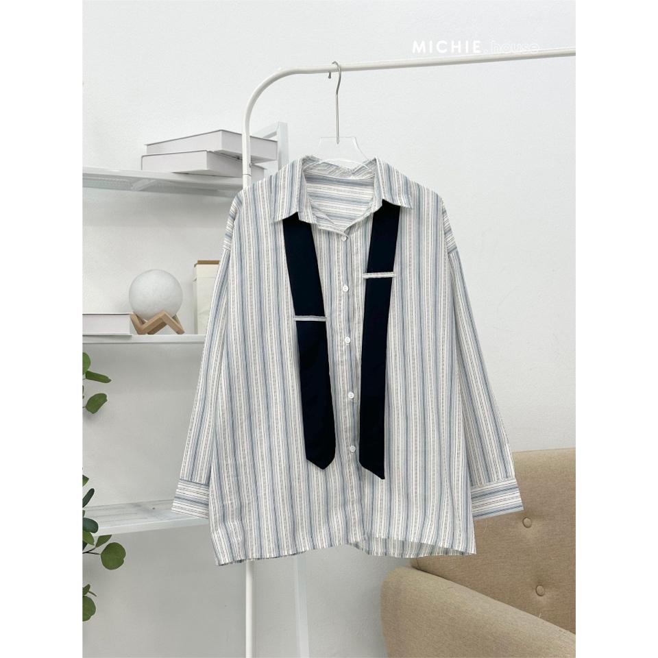 Somi kẻ kèm cavat-duoc-ban-tai-ANN Unisex