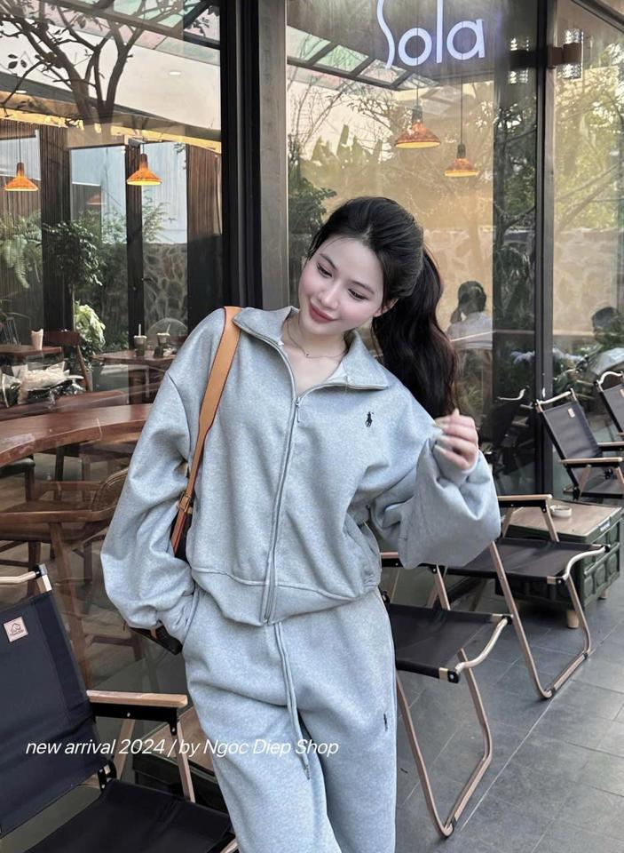 Set nỉ zip thêu ngựa-duoc-ban-tai-ANN Unisex