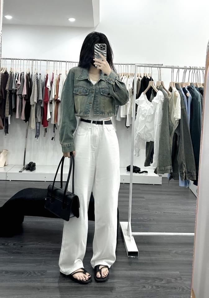 Jean suông trắng đen-duoc-ban-tai-ANN Unisex