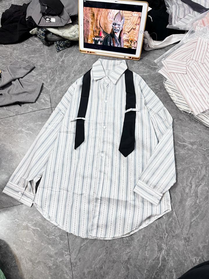 Somi kẻ kèm cavat-duoc-ban-tai-ANN Unisex