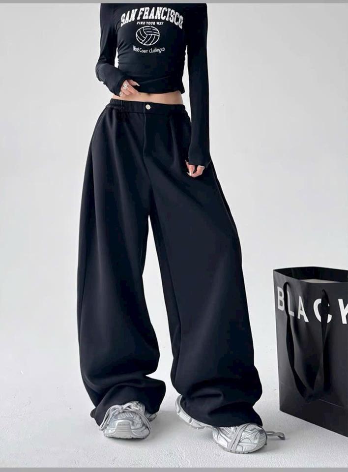 Quần suông nỉ cạp khoá-duoc-ban-tai-ANN Unisex